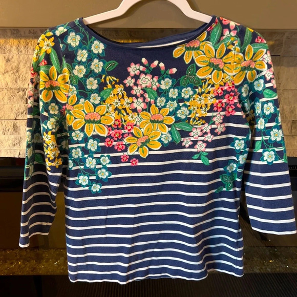 Talbots size Medium Petite 3/4 sleeve tee - Picture 1 of 7